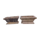 Pair of reconstituted stone planters