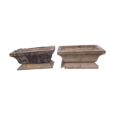 Pair of reconstituted stone planters