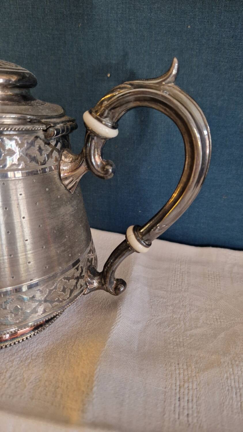 Silver metal coffee maker