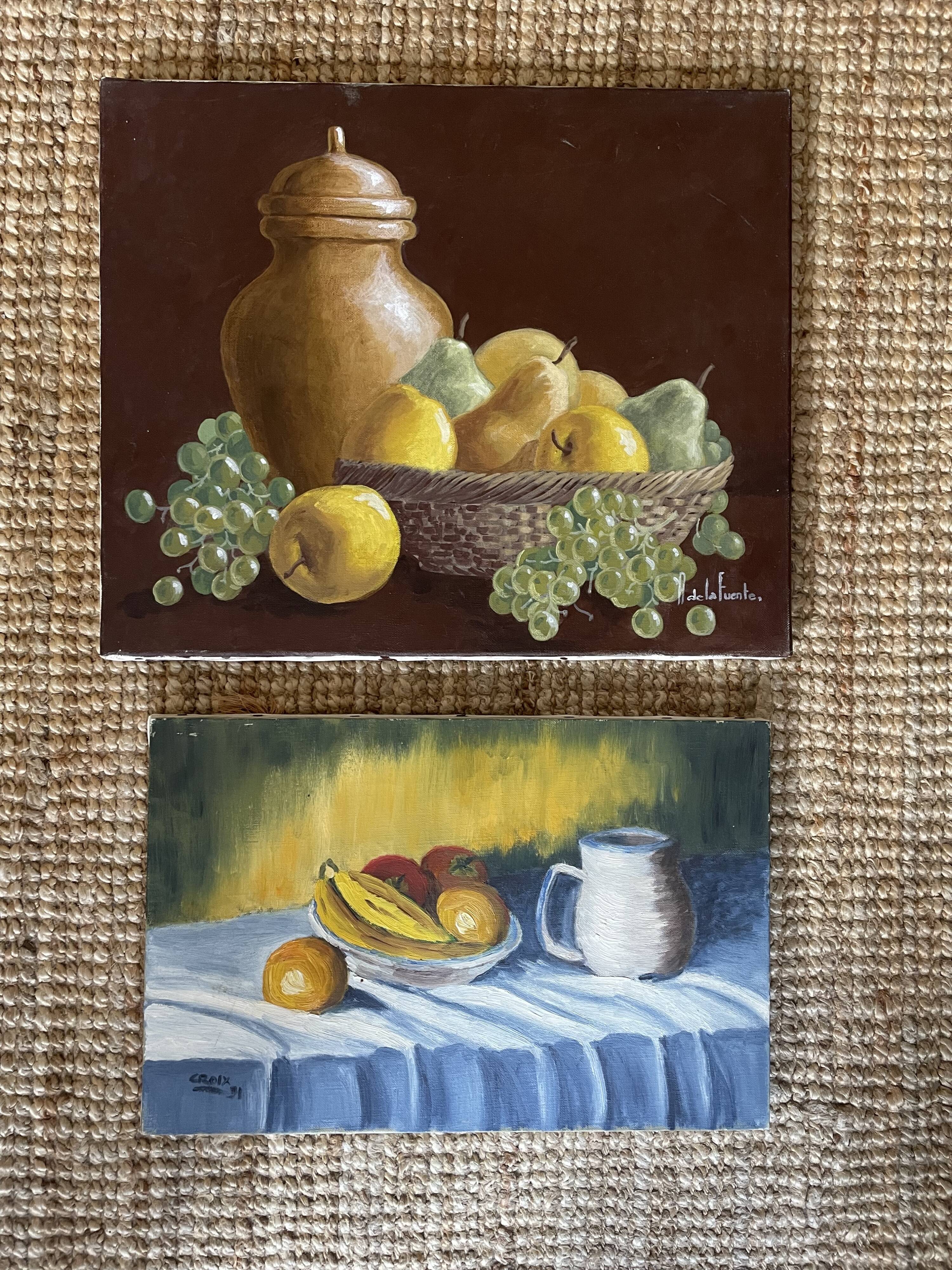 Set of 2 antique paintings