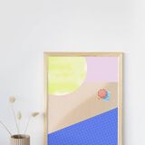 Illustration - A3 Poster Sol, Playa y Lluvia