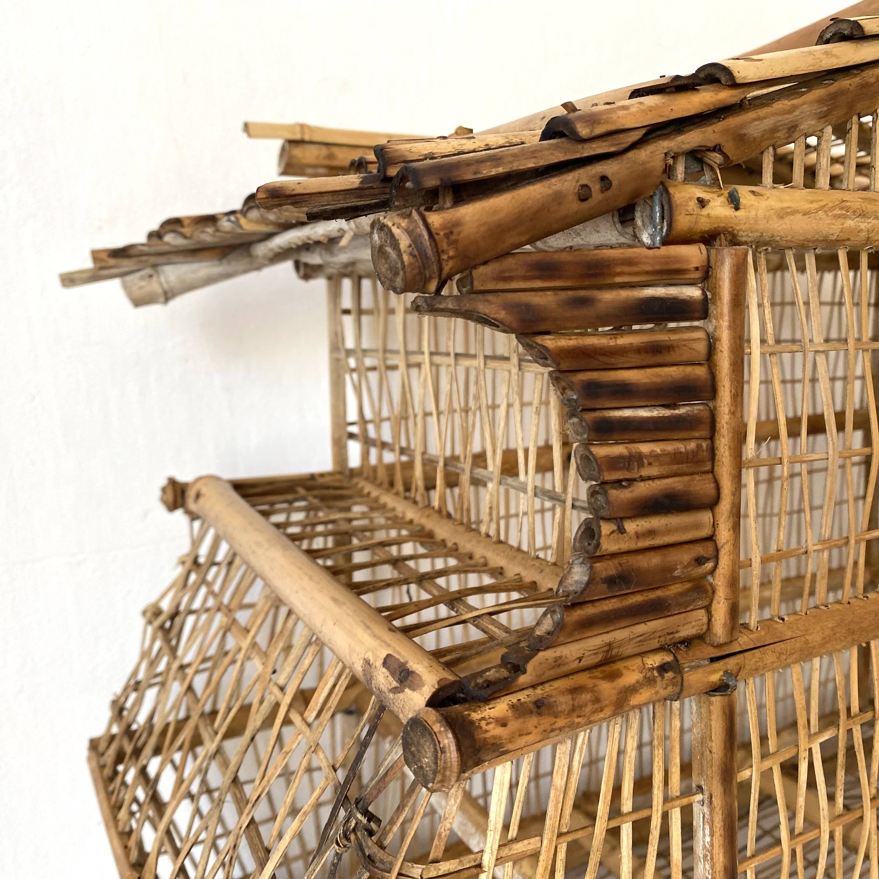 Bamboo bird cage for decoration