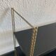 Vintage 1960 String wall shelf black and gold - 60 x 48 cm