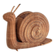Italian Vintage Large Rattan Snail Basket, 1980s