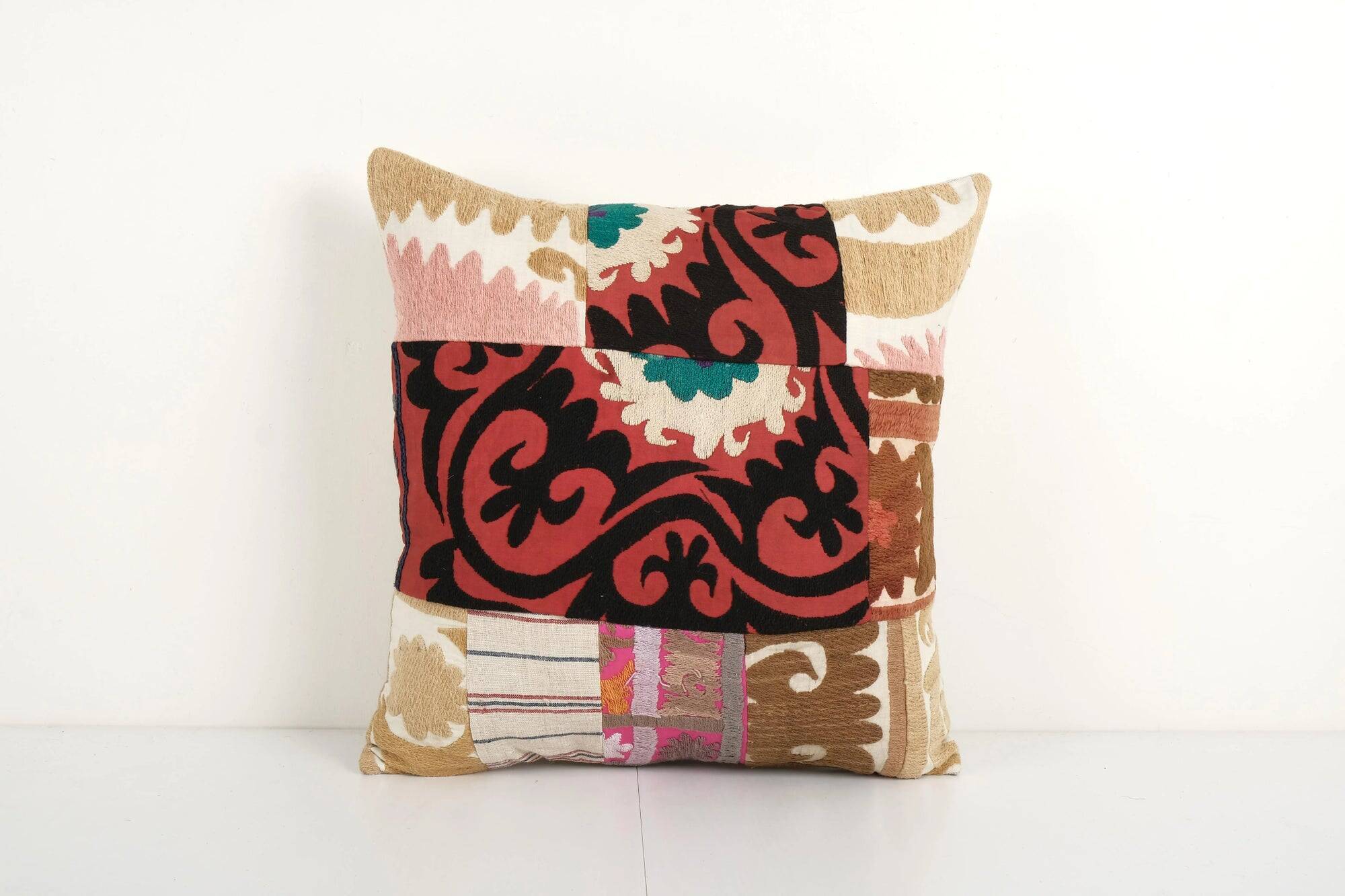 Vintage embroidered cushion cover 43x48 cm