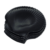 Black 6 plates shell shape