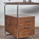 Bureau en noyer style Bauhaus Tchèque 1930s