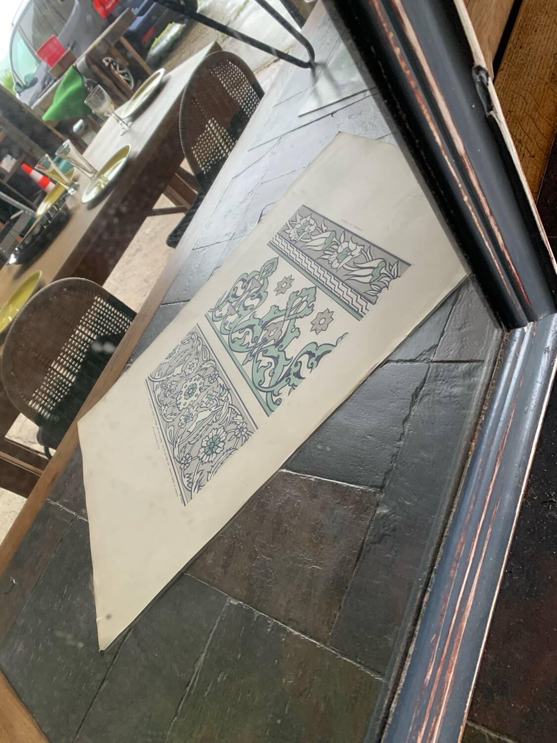 Lithographie ancienne orientale - Ornements de la Perse