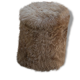Pouf coffre moumoute marron clair