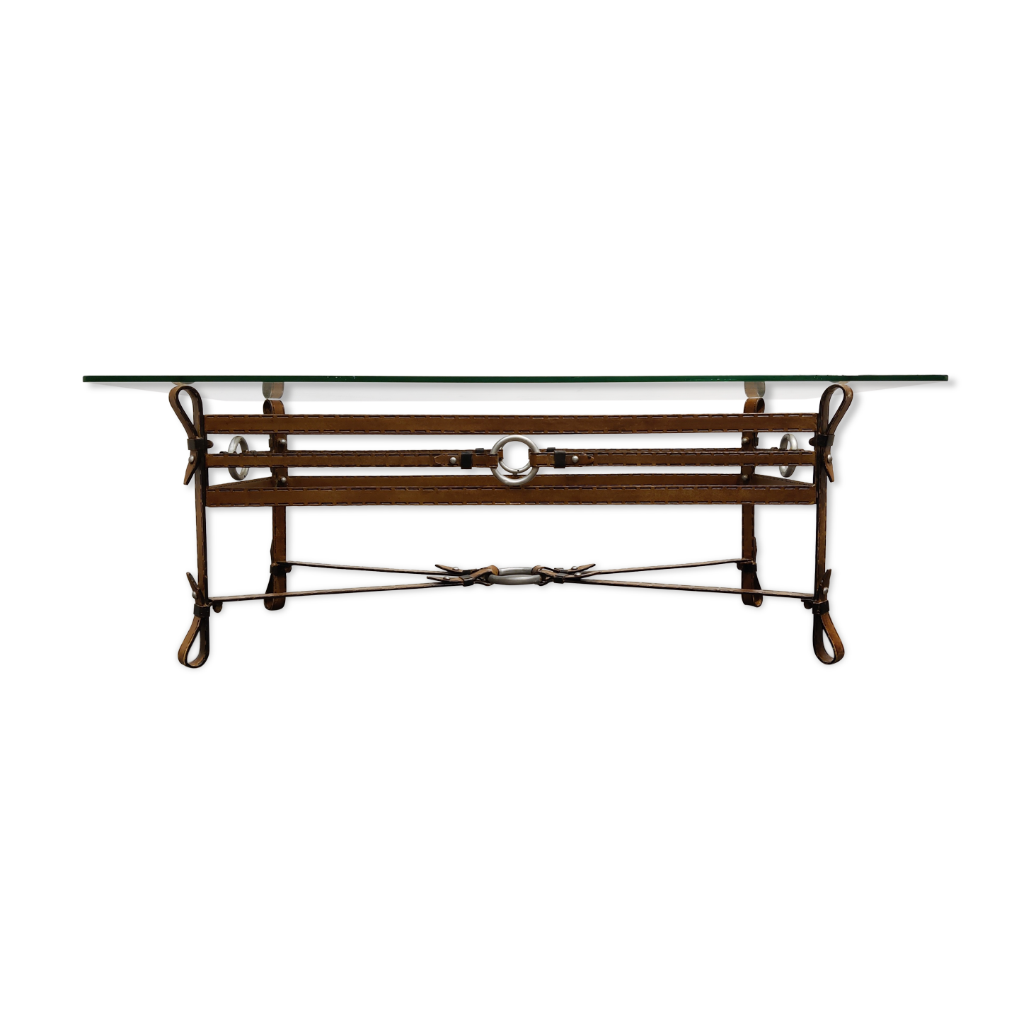 Mid century faux leather coffee table, 1960s