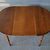 Extendable table with drop-leaf and extensions in solid cherry wood in very good condition