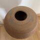Vase boule terre cuite, couleur ocre