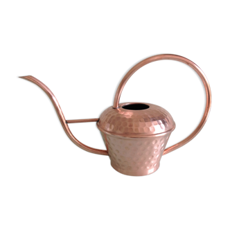 Brushed copper watering can by Lecellier Villedieu vintage 60s-70s