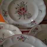 set of 6 soup plates in luneville porcelain