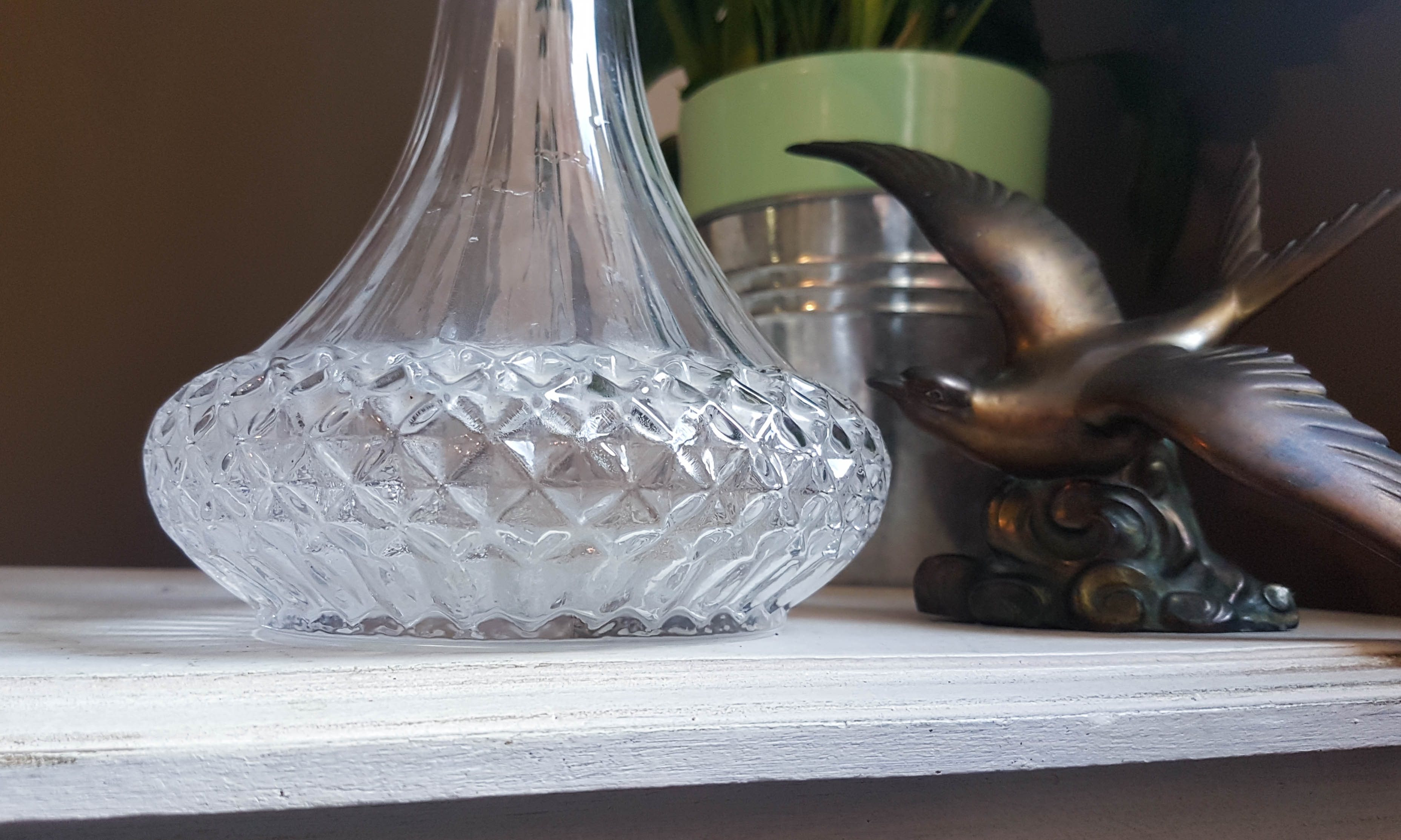 Longchamps crystal decanter carafe