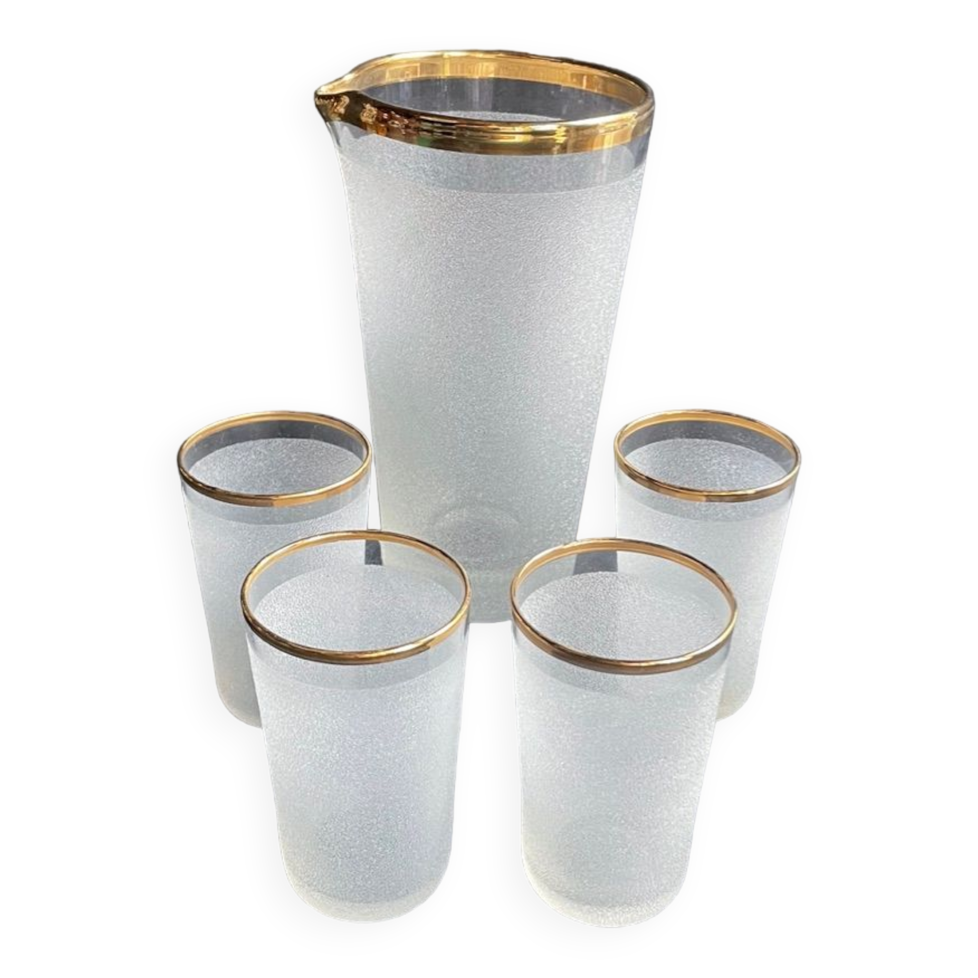 Pitcher and 4 glasses – Mid XXth