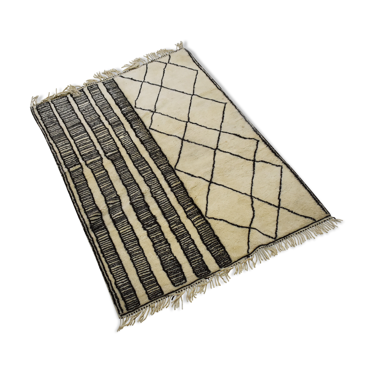 Berber Berber black and white or Ibd carpet 155 x 225