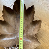 Carved wooden fruit bowl