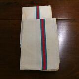 Lot of 2 métis striped dishcloths