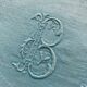 Set of 10 turquoise BL monogram damask napkins