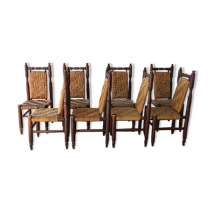 Série de 8 chaises vintage