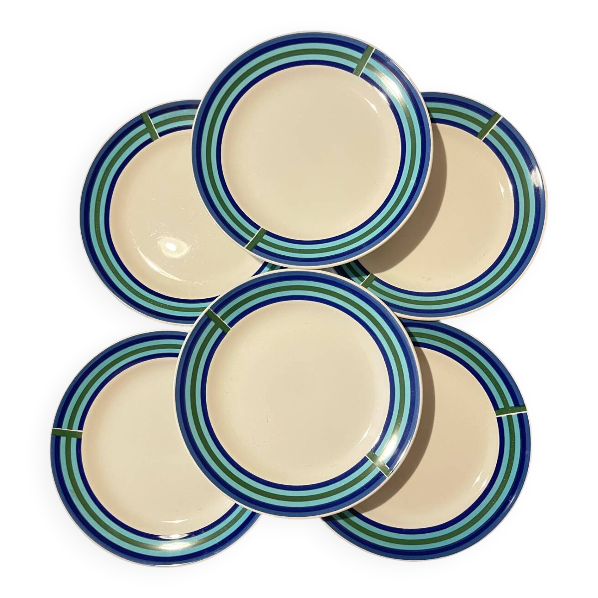 Set of 6 dessert plates Richard Ginori – Italian design - 70s 80s