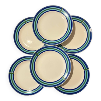 Set of 6 dessert plates Richard Ginori – Italian design - 70s 80s