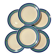 Set of 6 dessert plates Richard Ginori – Italian design - 70s 80s