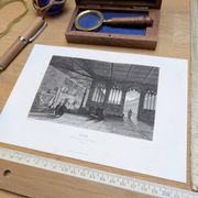 Camposanto, Pise, gravure ancienne, imprimée en 1841.