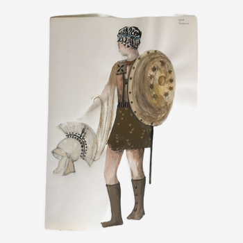 Costume sketch for Homer's Ulysses Odyssey Theatre 1990