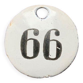Vintage Enamel Train Seat Numbers from Europe Lucky Number House Number Room