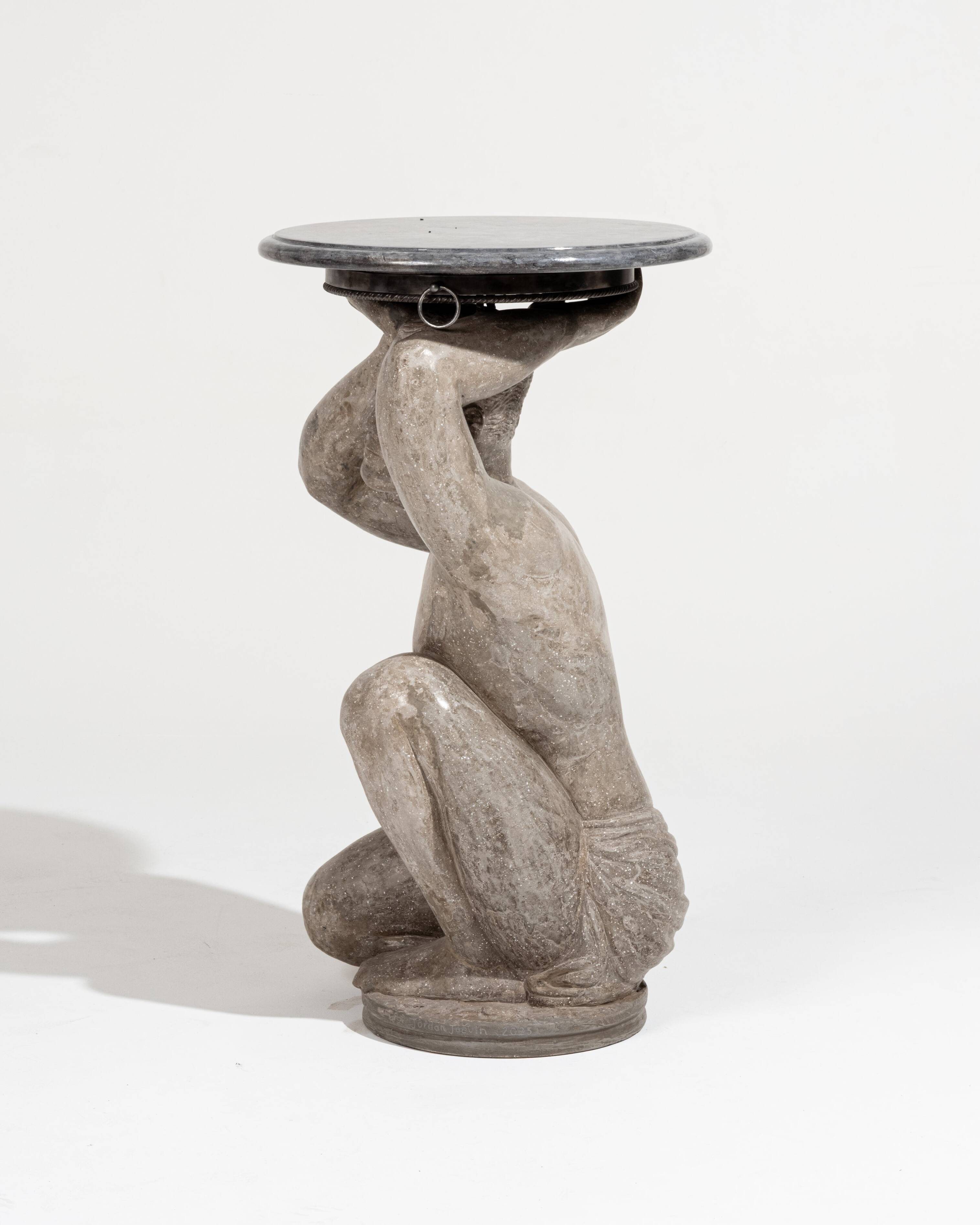 "Kneeling Strength" Pedestal Table