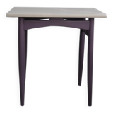 Beige and plum painted wood Thonet-style side table, 1940s.