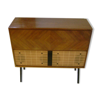 Radio furniture and record player "The Voice of His Master" from the 1950s