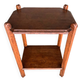 Wooden pedestal bedside table