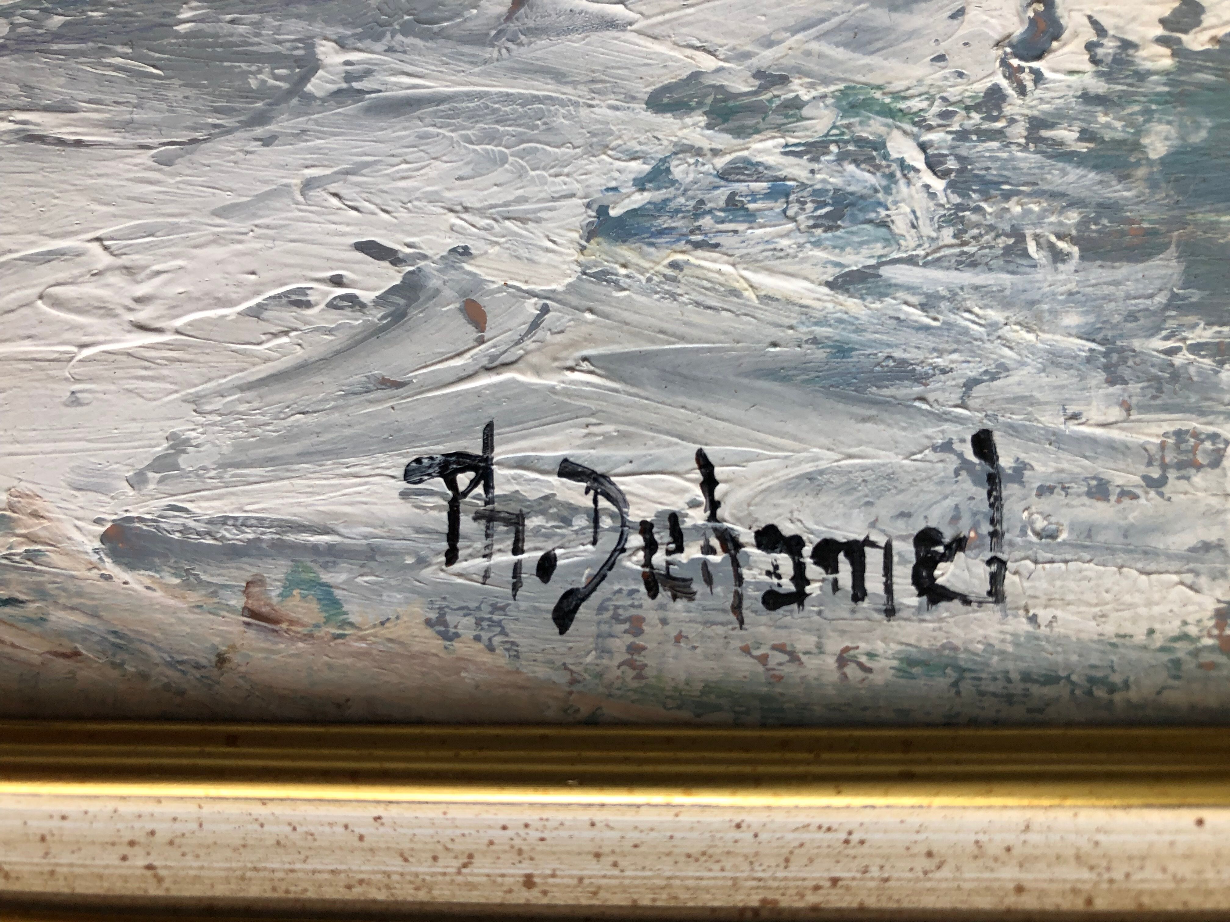 Table: Oil on canvas Escapade at Saint Adresse