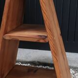 Etagère bibliothèque ou chevet en bois de pin, années 70