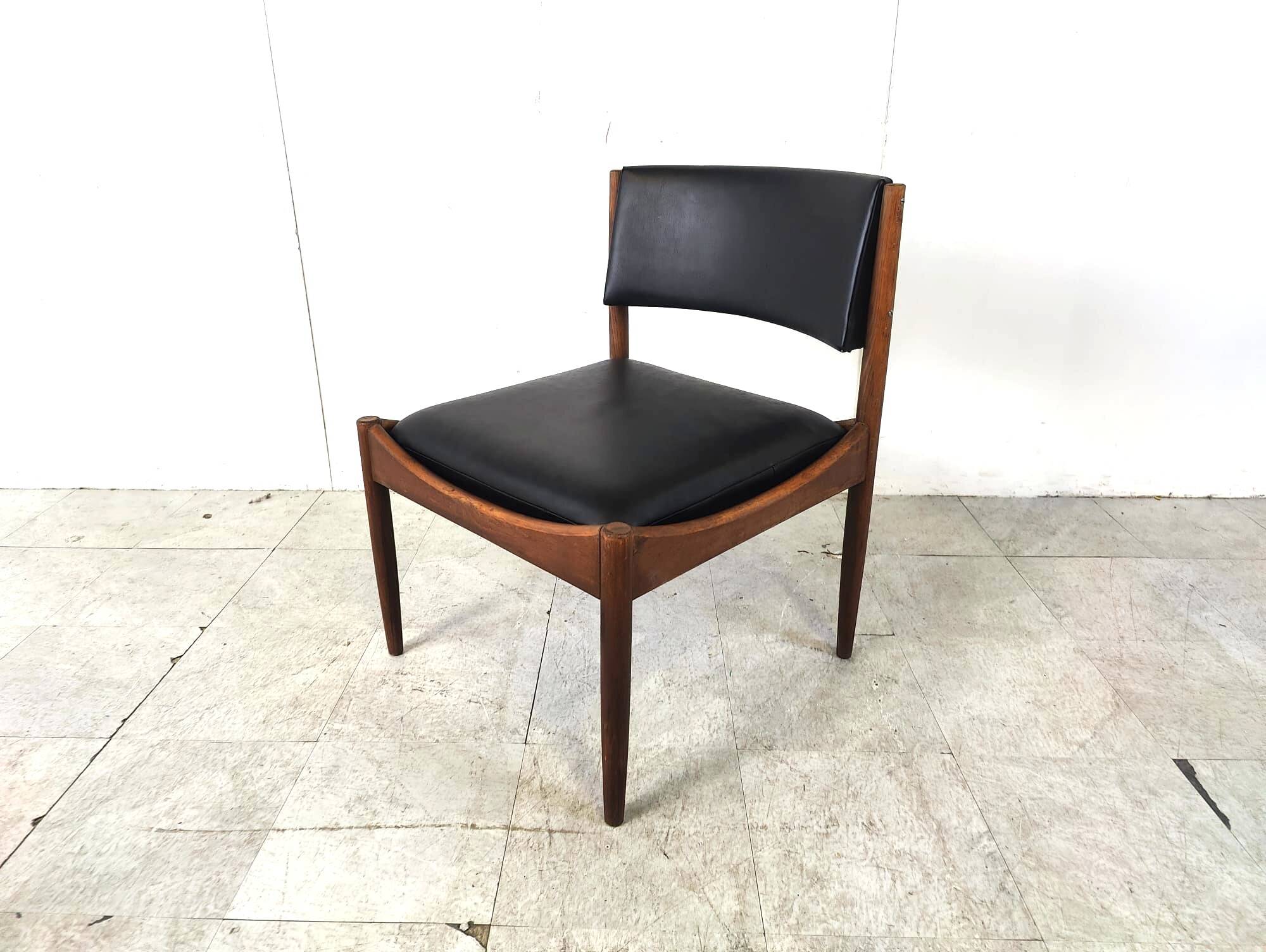 Mid century Scandinvian lounge chair with stool, 1960s