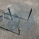 Table basse tripode double plateaux vintage 10960
