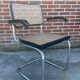 Set of 4 chairs model B64 Cesca with armrests in Black and Chrome