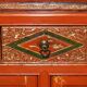 Vintage Chinese lacquered buffet decorated with gold leaf.