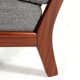 Vintage retro lounge chair in Danish teak wool
