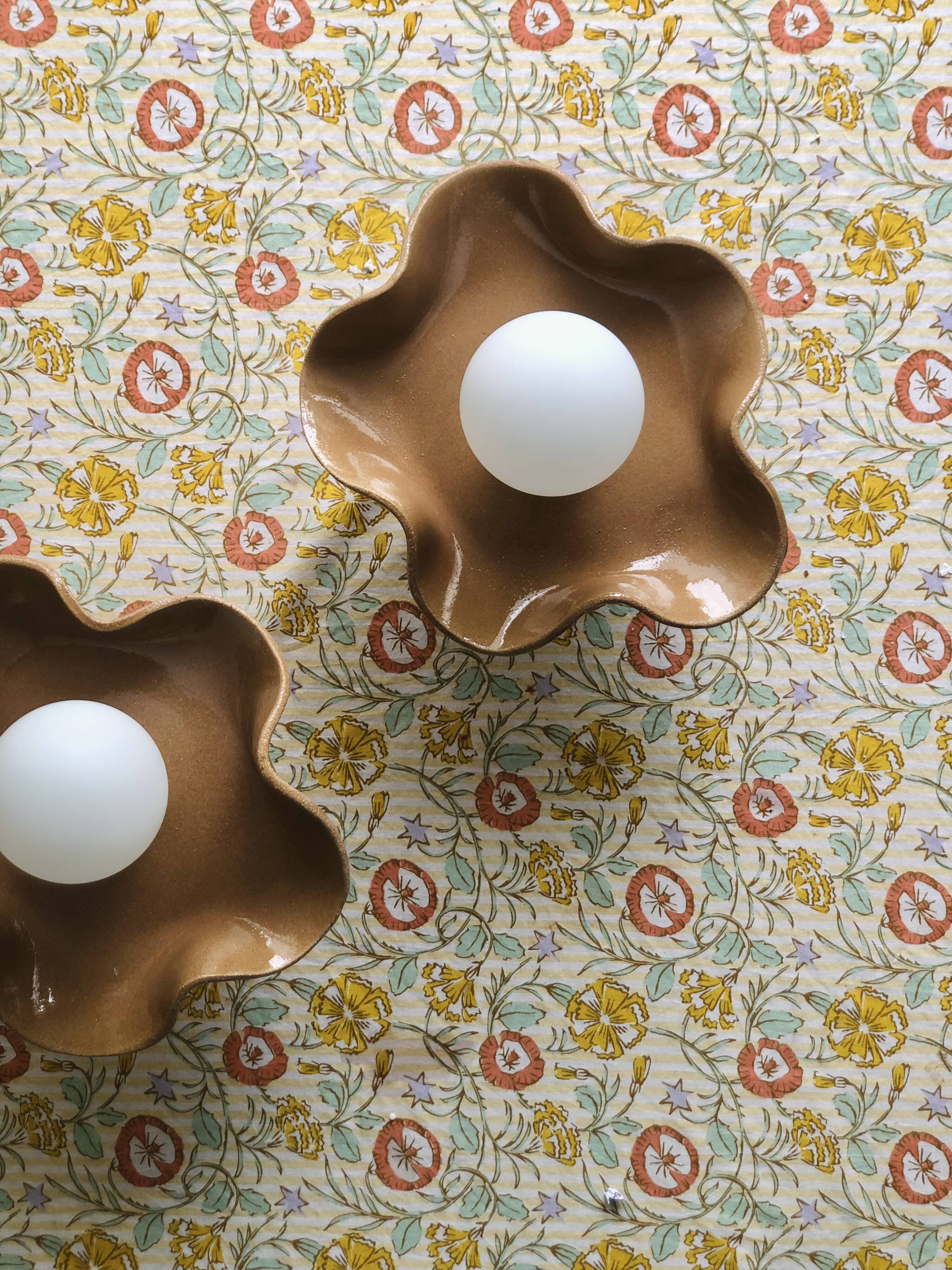 Square Coco Ceramic Wall Light - Chocolate Jelly