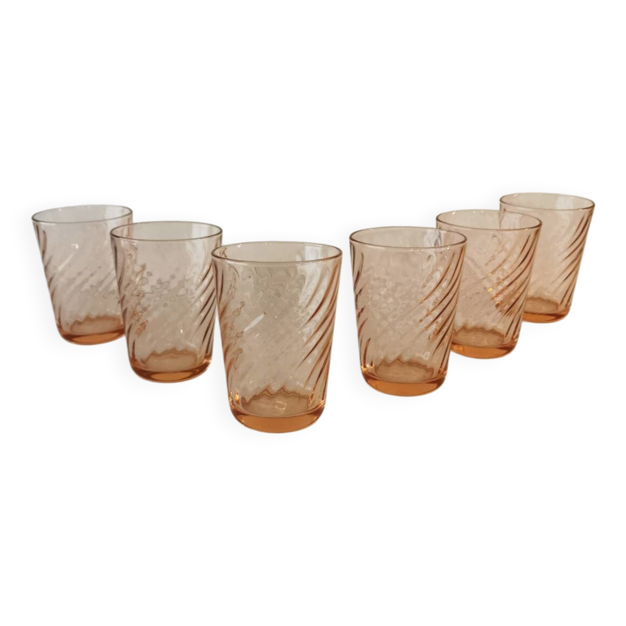6 Rosaline glasses, vintage Arcoroc