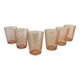 6 Verres Rosaline, Arcoroc vintage