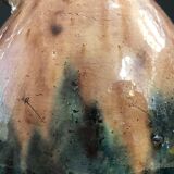Vase with asymmetrical handles in Flemish stoneware, handcrafted