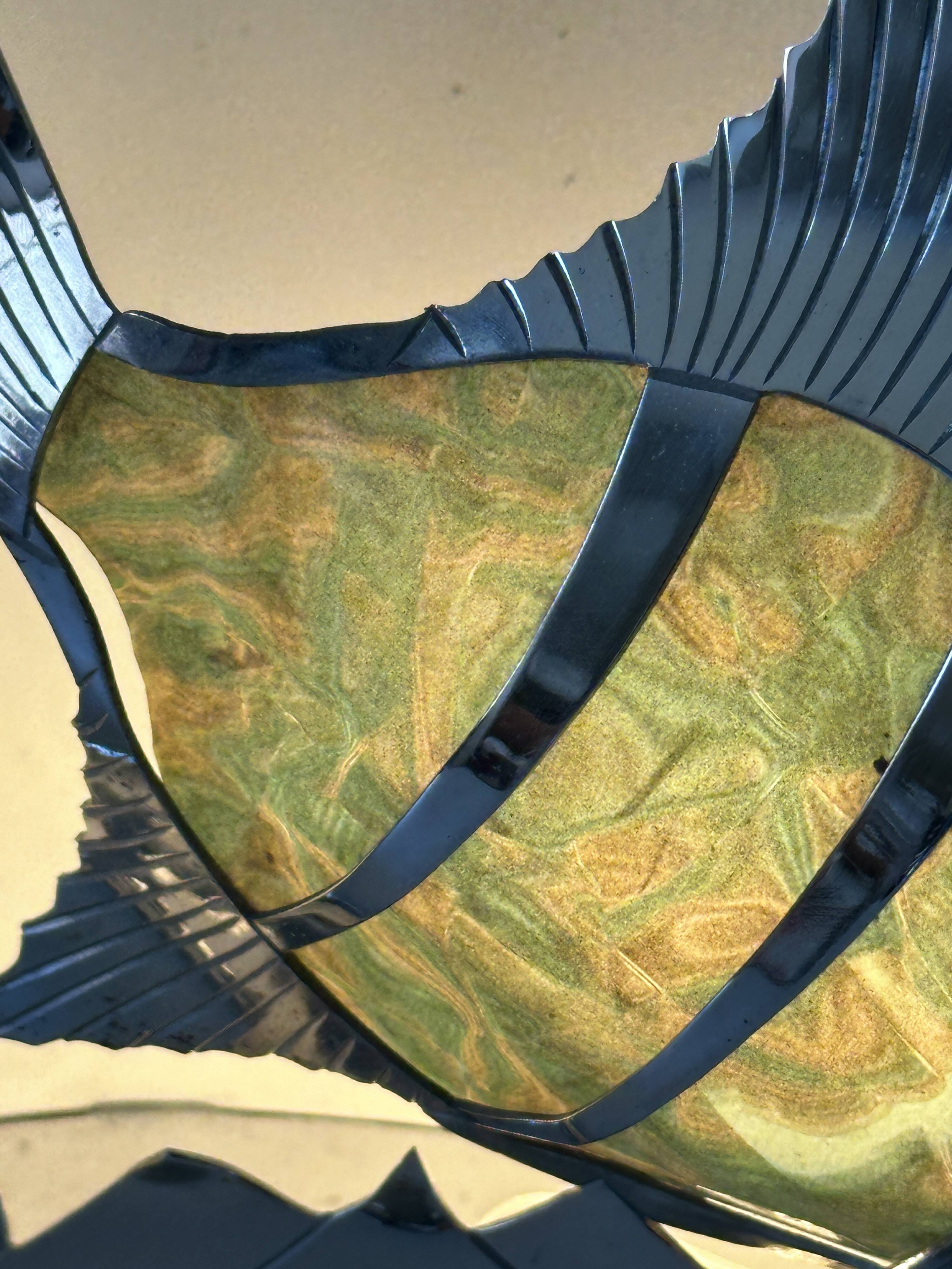 Fish lamp signed vintage design 50s