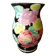 Vallauris glazed ceramic vase with incised flower decoration