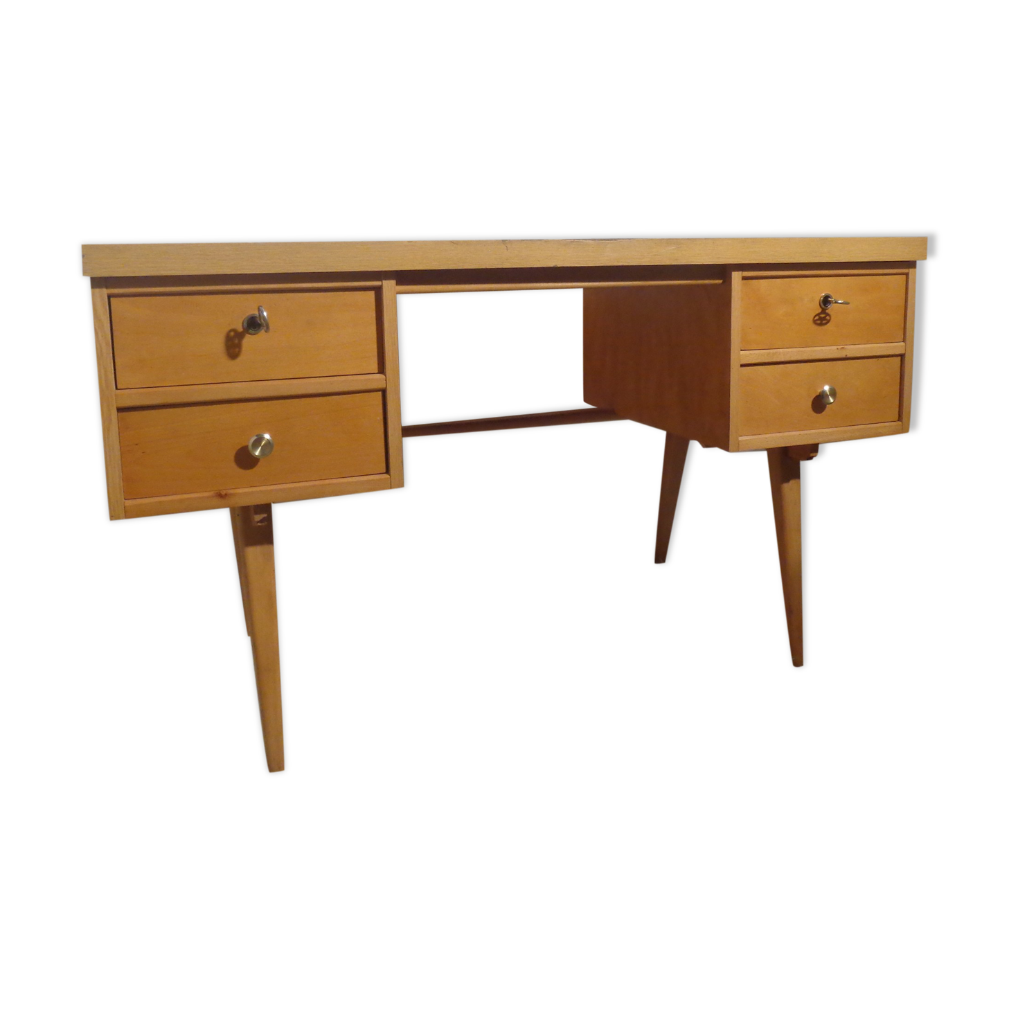 Vintage Ekawerk desk 50s Compass Feet