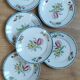 Set of 6 polychrome ironstone dessert plates